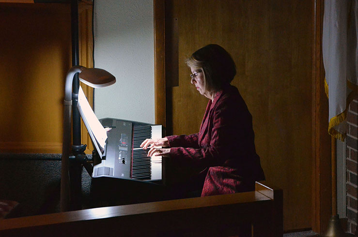 Pam Allen Playing Keyboard