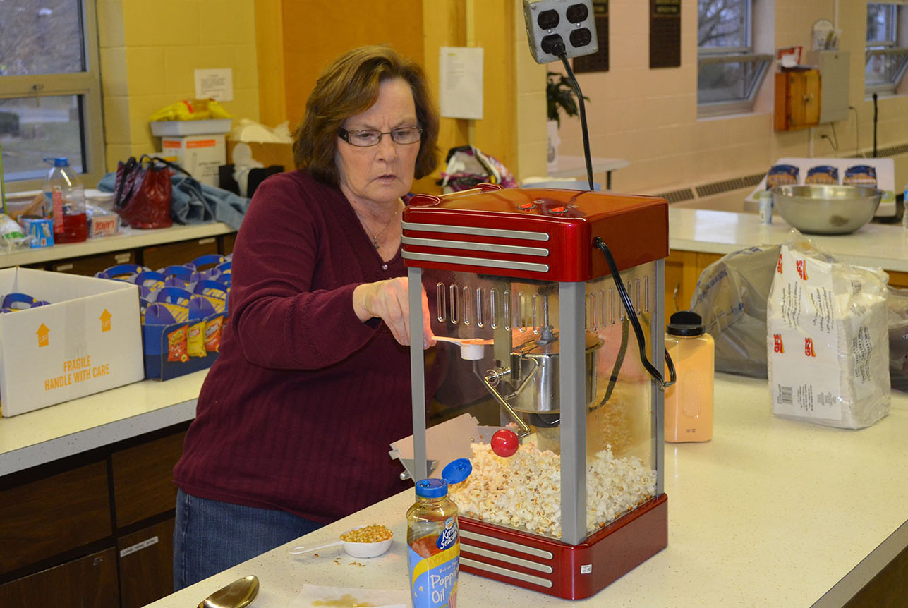 Becky Making Popcorn