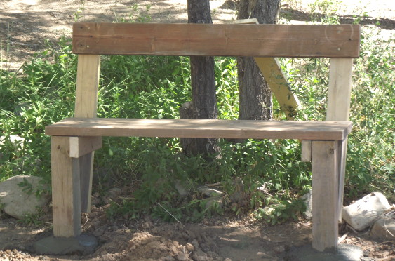 Bench on East Side with Concrete Poured