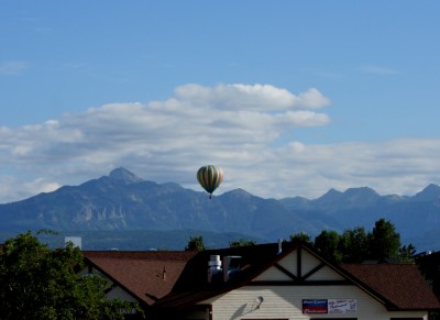 Scenery Between Cortez &Pueblo, CO. with Hot Air Balloon in the Distance