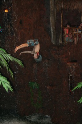 Man Cliff Diving