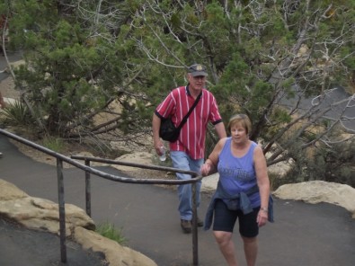 Steve & Roberta on Trail Up from Spruce Tree House