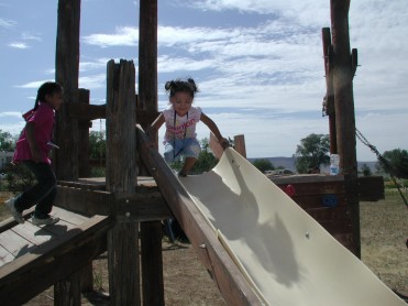 Children on Slide