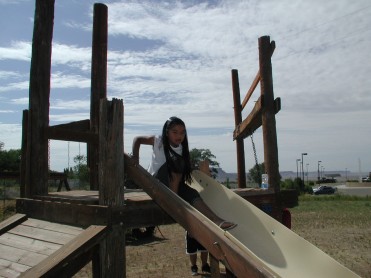 Child on Slide