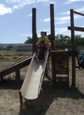 Child on Slide