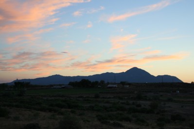 Silhouette of Ute Mountain from the KOA