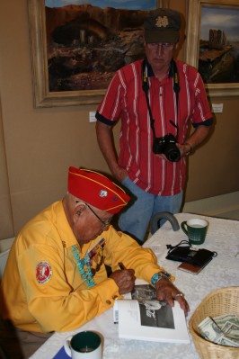 Navaho Code Talker Signing Steve's Book