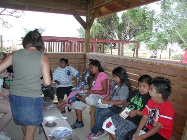 Connie Helping Children with Craft