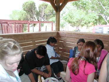 Liz and Aubry Helping Children with Craft