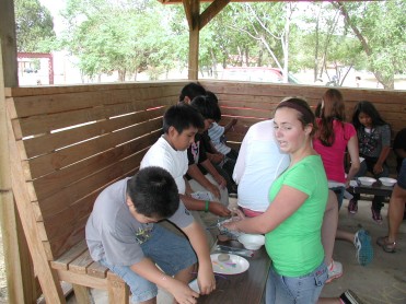 Hayli Helping Children with Craft