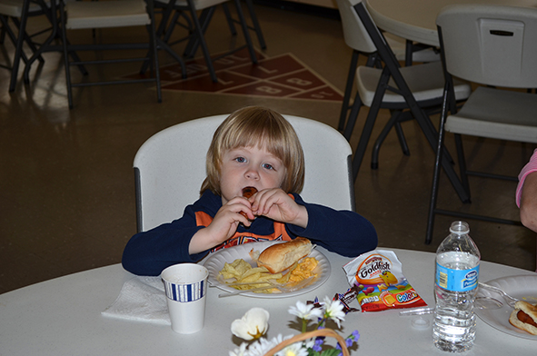 Child Eating Lunch