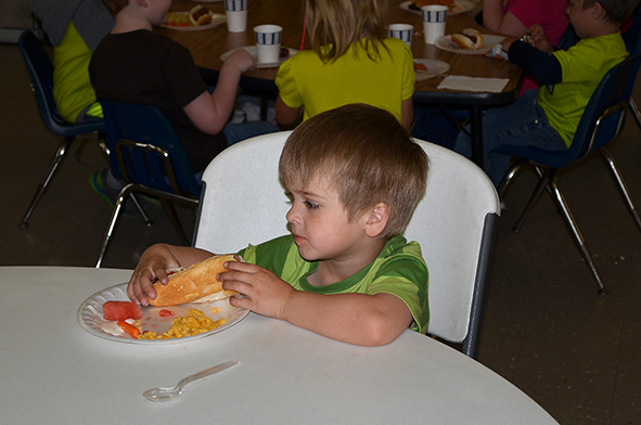 Child Eating Lunch