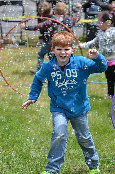 Child at Bubble Time