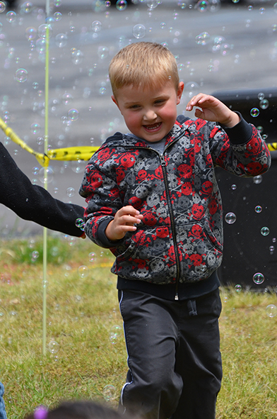 Child at Bubble Time