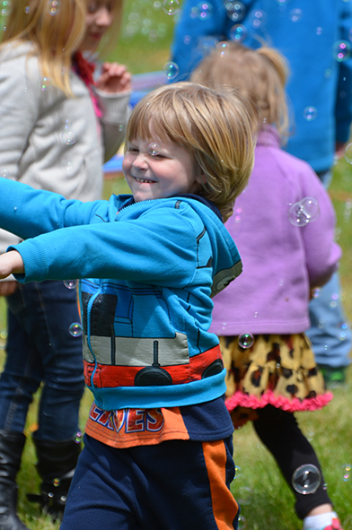 Child at Bubble Time