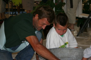 Teaching Child to Make a Brick