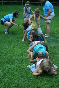 Kids Playing Leap Frog
