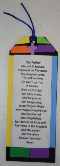 Bookmark with "The Lord's Prayer"