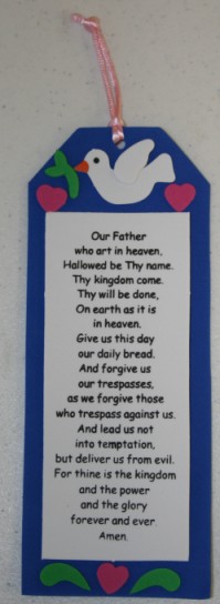 Bookmark with "The Lord's Prayer"