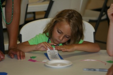 Girl Making Bookmark