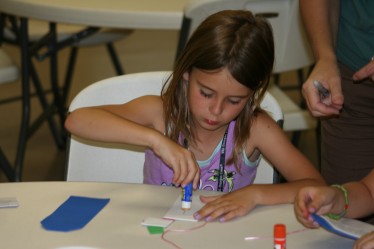 Girl Making Bookmark