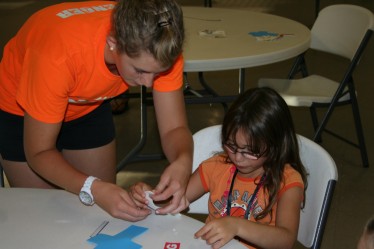 Child Working on Cross