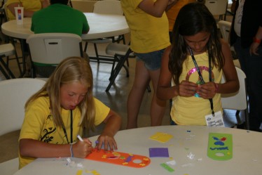 Girls Making Craft