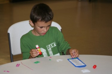 Boy Making Bookmark