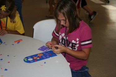 Girl Working on Craft