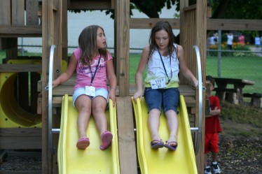 Girls on Slide