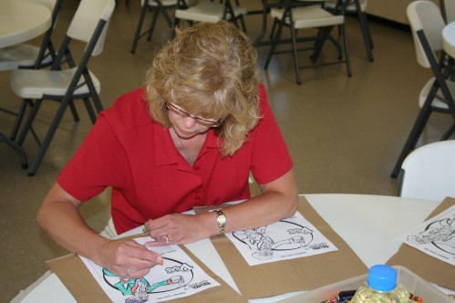 Sharon Prepares for Craft Time