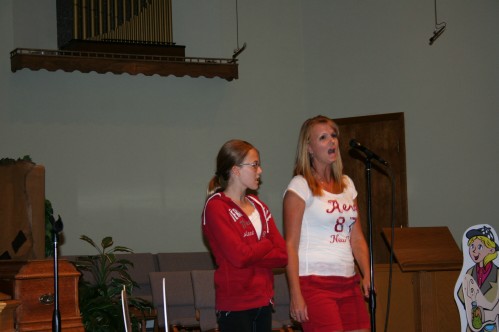 Regann & Angela Lead Singing