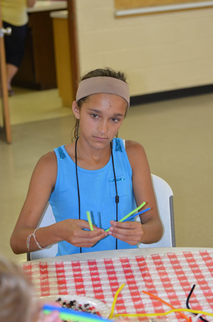 Girl Working on Bookmark