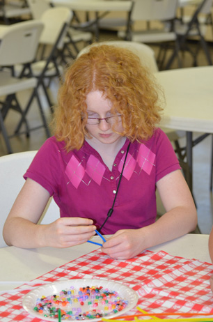 Girl Working on Bookmark