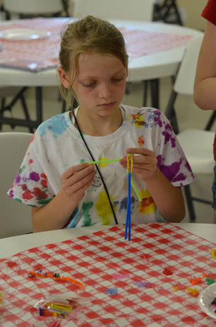 Girl Working on Bookmark