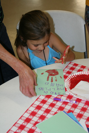 Hand Print on Paper