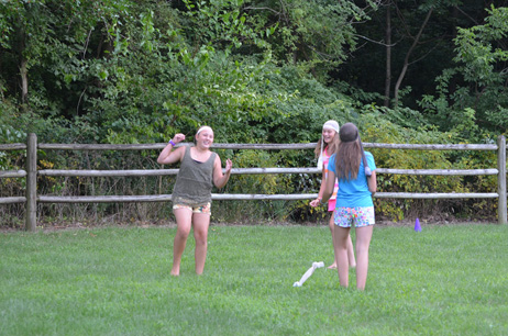 Girls Squaring Off, One Loses Stocking