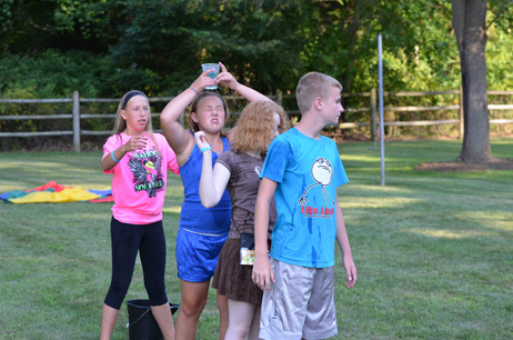 Kids Passing the Dripping Cup over Their Head