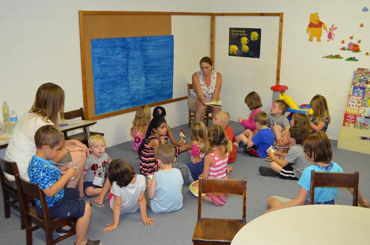 Preschool Teachers in Classroom with Children