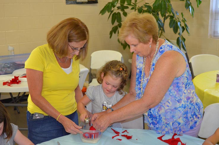 Helping Child Make a Crab