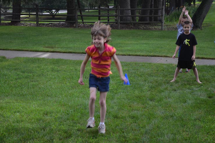 Girl Running to Find Shell Clues