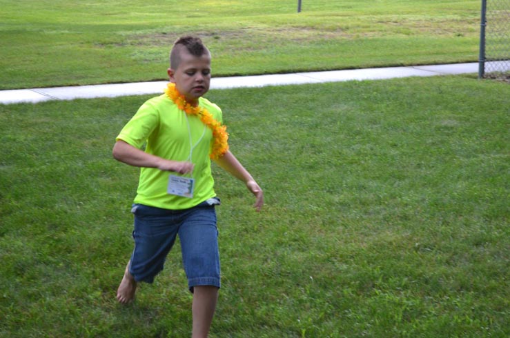 Girl Running to Find Shell Clues