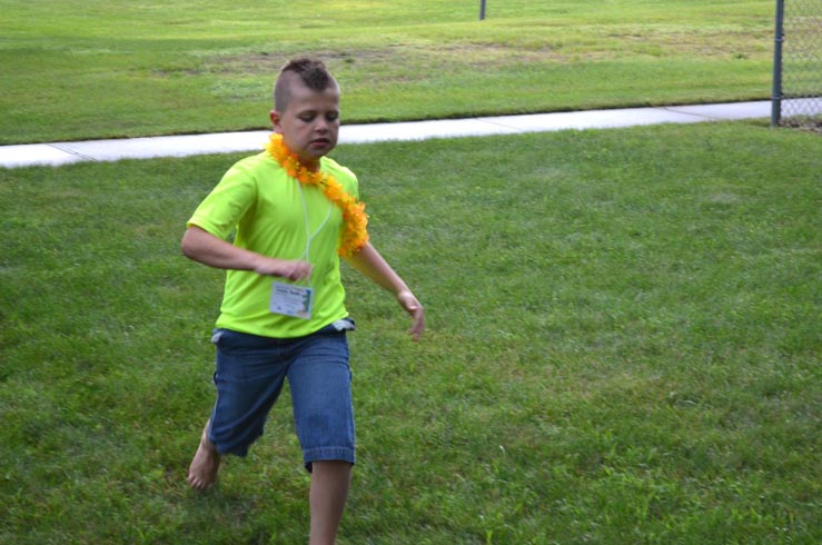 Girl Running to Find Shell Clues