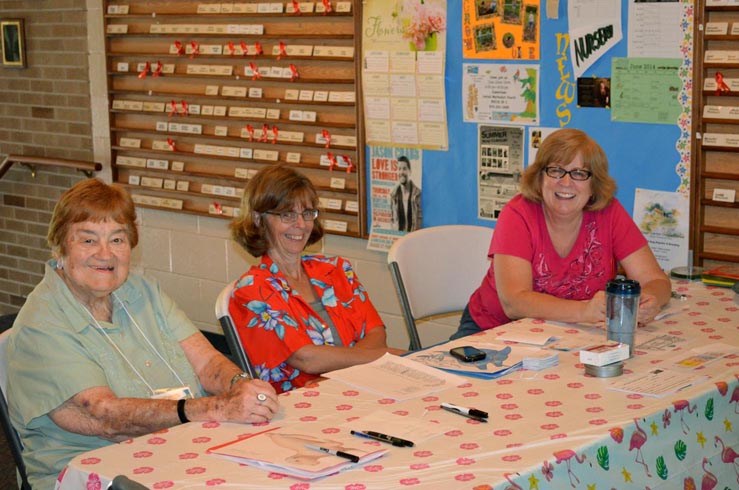 Geneva Cook, Becky Metcalf & Nancy Miller at Registration Table