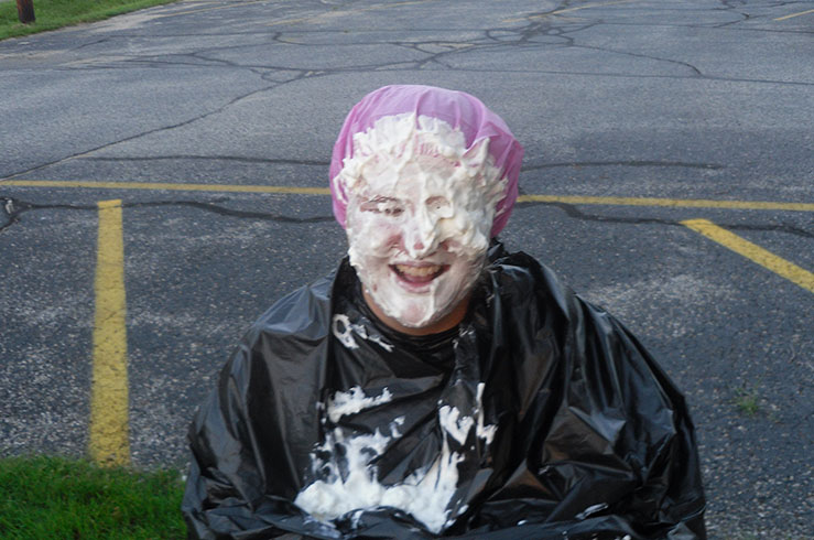 Maggie with Cream on Her Face