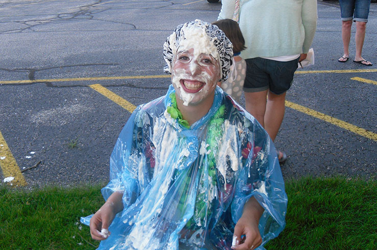 Katie with Lots of Pie on Her Face