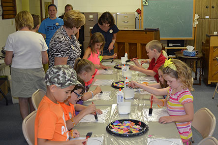 Children Working on Crafts