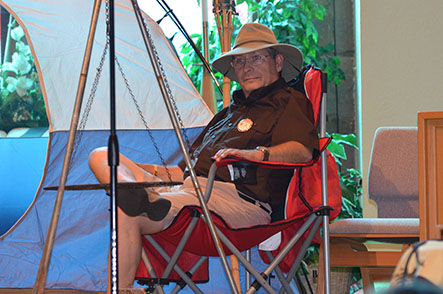 Steve Sitting at the Campsite