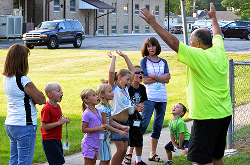 Children Cheering