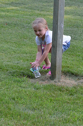 Child Running with Bag